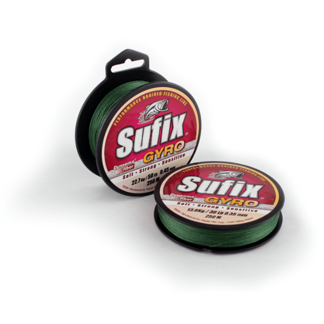 Sufix Gyro Hi Performance Braid Fishing Line | 100 Mt / 110 Yd | Deep Green - fishermanshub0.26MM | 15Kg (33Lb)Deep Green