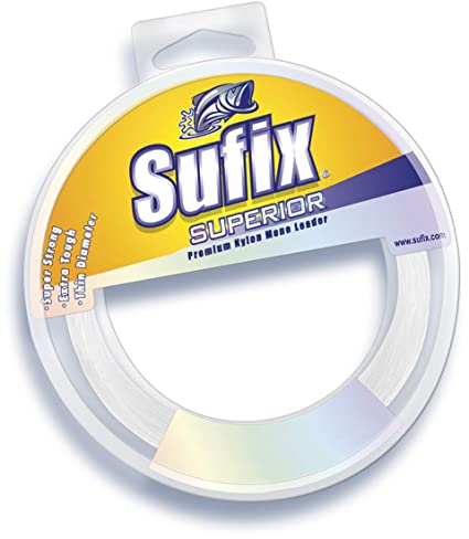 Sufix Superior Leader 110-Yards Leader Wheel Fishing Line (Clear, 100