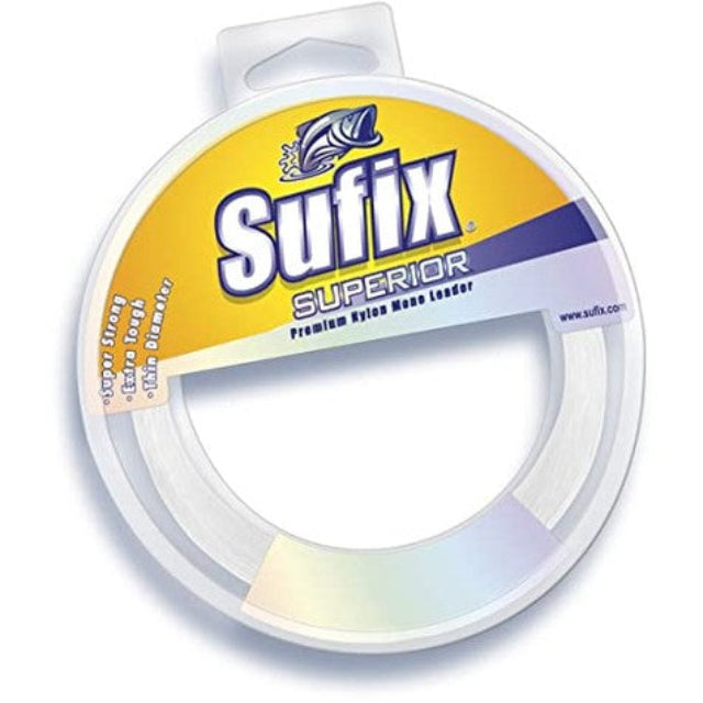 Sufix Superior Monofilament Fishing Leader Line | 100 Mt / 110 Yd | Clear - fishermanshub0.90MM | 45.4Kg (100Lb)Clear