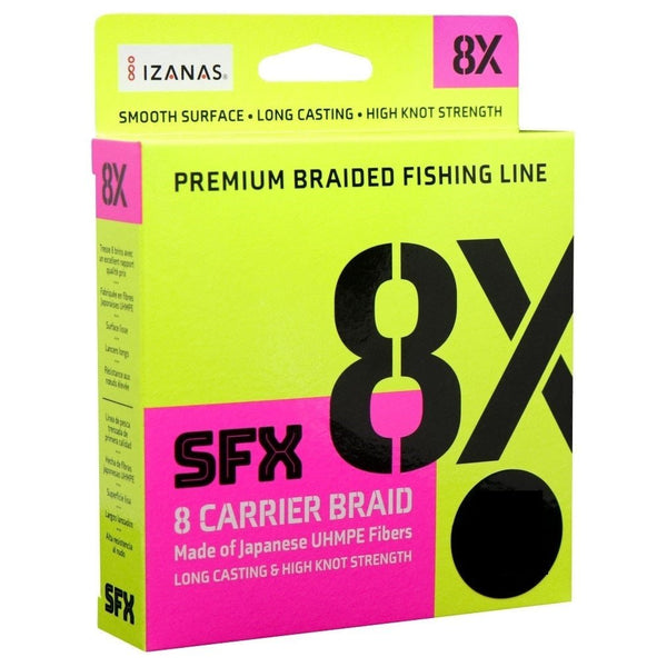 Sufix SFX8 Carrier Braid | 270Mt| Lo Vis Green | - fishermanshub0.23MM | 2OKg (44Lb)Lo Vis Green