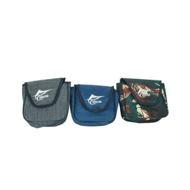 Scales Economy Fishing Reel Pouch | Reel Cover - fishermanshubSmallGrey