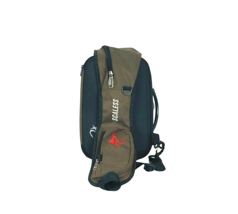 Scaless Anglers Side Sling Bag With Fishing Lure Box - fishermanshubBlue/Mud