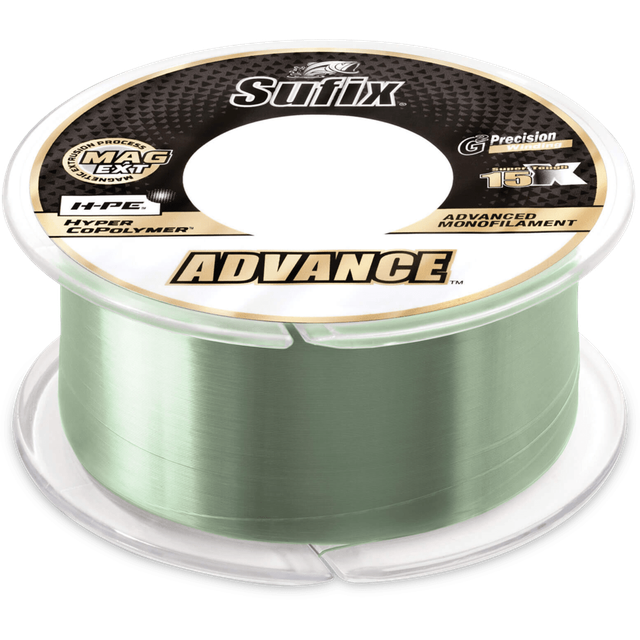 Sufix Advance Hyper Copolymer Monofilament Line | 100 Mt | Low-Vis Green | - fishermanshub0.25MM | 6.1Kg (13Lb)Low-Vis Green
