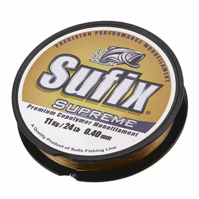 Sufix Supreme Copolymer Monofilament Line | 100 Mt | Brown | Dark Green - fishermanshub0.30MM | 6.6Kg (14.5Lb)Brown