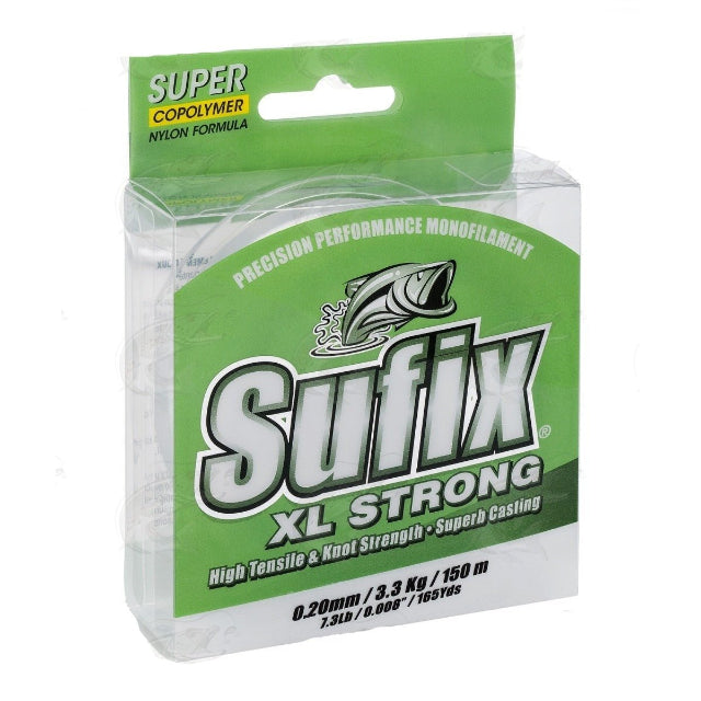 Sufix XL Strong Nylon Monofilament Line | 100 Mt | Smoke Green - fishermanshub0.23MM | 4.4Kg (9.7Lb)