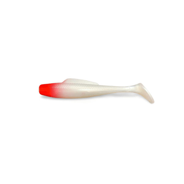 UZZO Twisterz Soft Shad Baits | 10 Cm | 5 Pcs Per Pack - fishermanshub10 CmPEARL RED HEAD
