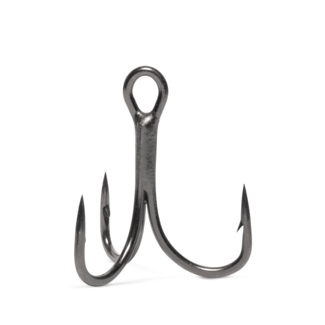 black nickel fishing hooks VMC 2X Black Nickel Treble Hooks 7554BN