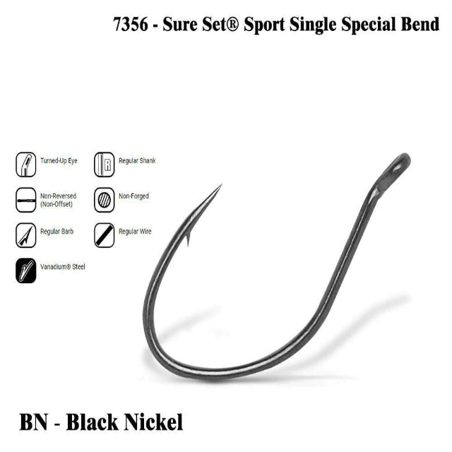 VMC Predator / Sure Set Sport Single Hooks | 7356BN | 5 Pcs | 10 Pcs | - fishermanshub15 Pcs