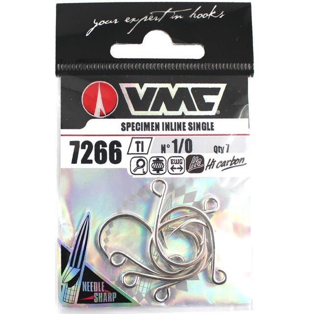 VMC Specimen Inline Single Hooks 7266 - fishermanshub1/0