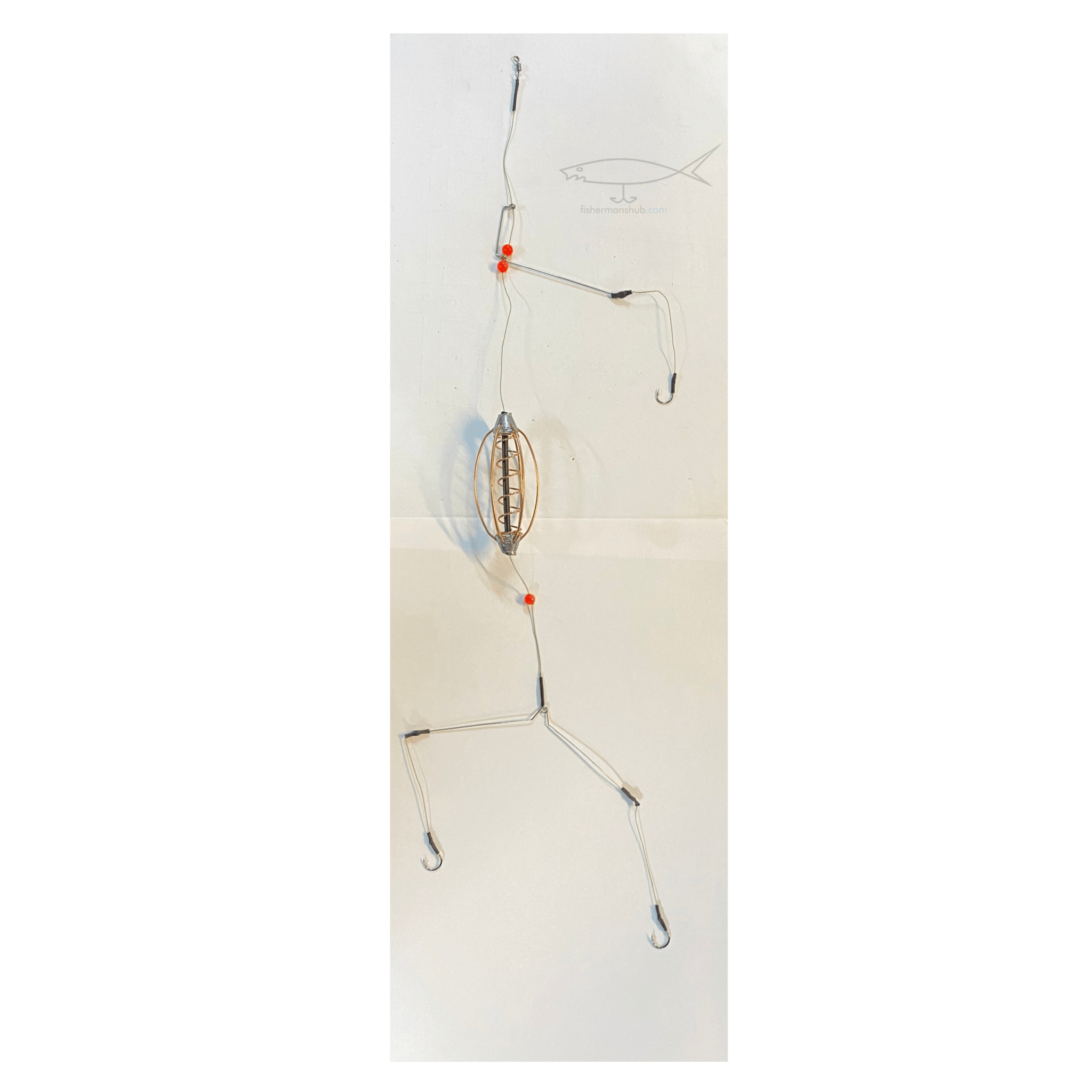 Wire Cage Fish Feeder With Hooks | Carp Fishing | - Fishermanshub25Gm