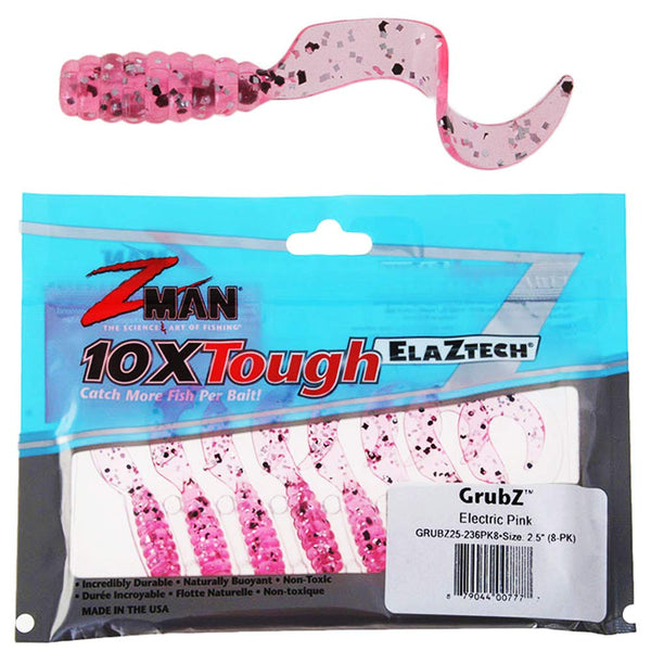 ZMan GrubZ Soft Plastic Baits | 3.5 Inch | 6 Pcs Per Pack - fishermanshub3.5 InchPINK GLOW