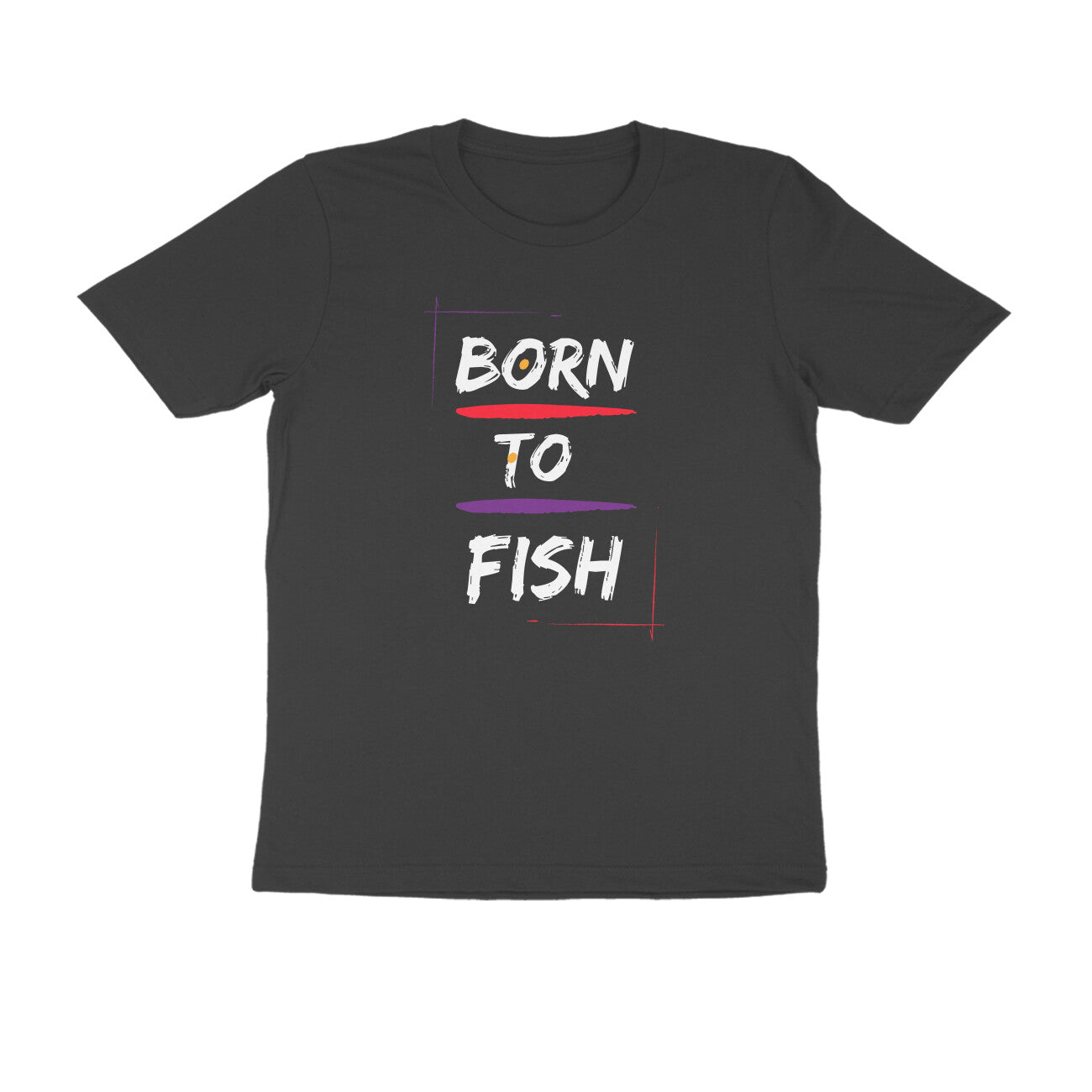 Men's Angling T-Shirts - Born To Fish - Round Neck | Short Sleeves