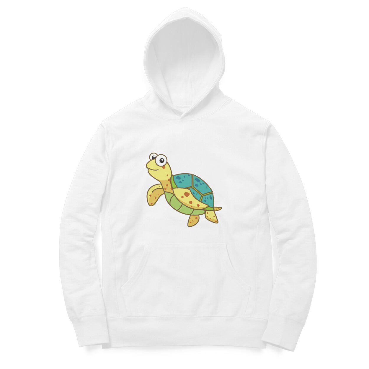 Mens / Woman's Angling Hoodie | Sea Creatures Toon Series |Happy Sea Turtle | Hoodie