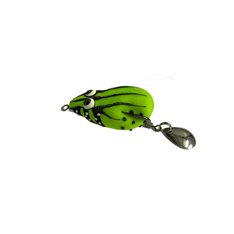 Lures Factory Combait Spinner Jerry Series Soft Frog Topwater Baits | 1.5 Inch , 4 Cm | 6 Gm | 1 Pc Per Pack - Fishermanshub4 CmJERRY GREEN