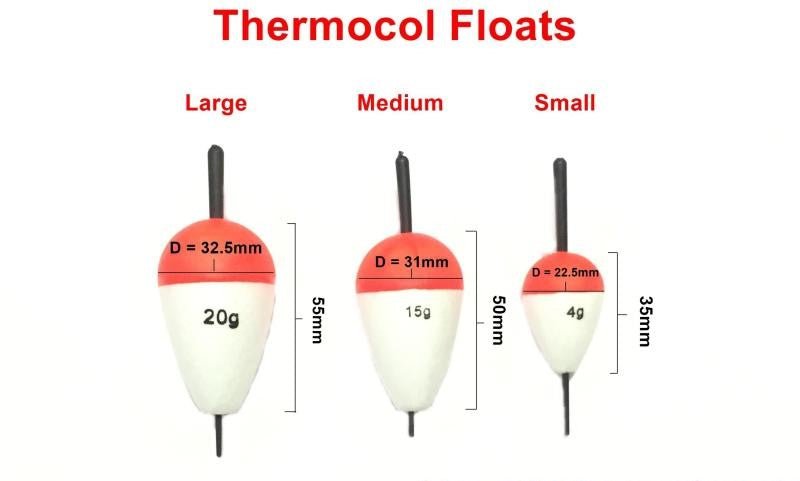 Fishing Thermocol/ Styrofoam Floats | 5 Pcs Per Pack | - Fishermanshub2 Gm