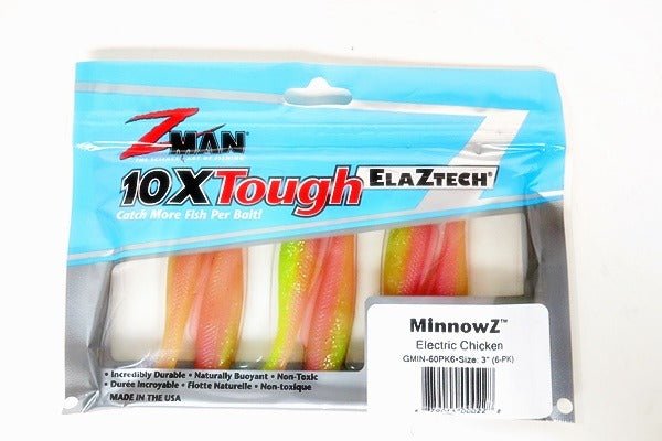 ZMan MinnowZ Soft Plastic Lures | 3 Inch | 6 Pcs Per Pack - fishermanshub3 InchGLOW CHARTREUSE