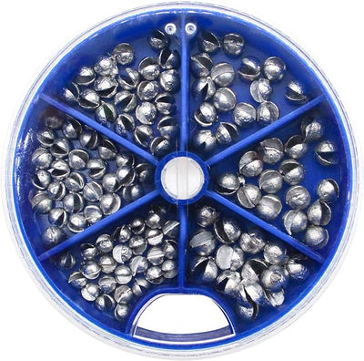 Assortment Of Split Shots Lead Sinkers blue