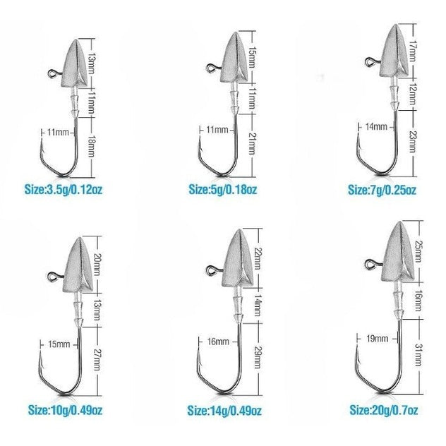 Barbarian Jig Head | 3.5 - 21 Gm | 5 Pcs Per Pack | - Fishermanshub3.5Gm