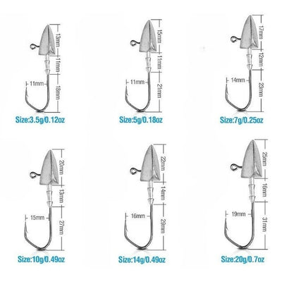 Barbarian Jig Head | 3.5 - 21 Gm | 5 Pcs Per Pack | - Fishermanshub3.5Gm