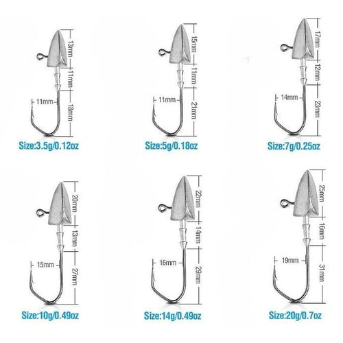 Barbarian Jig Head | 3.5 - 21 Gm | 5 Pcs Per Pack | - Fishermanshub3.5Gm