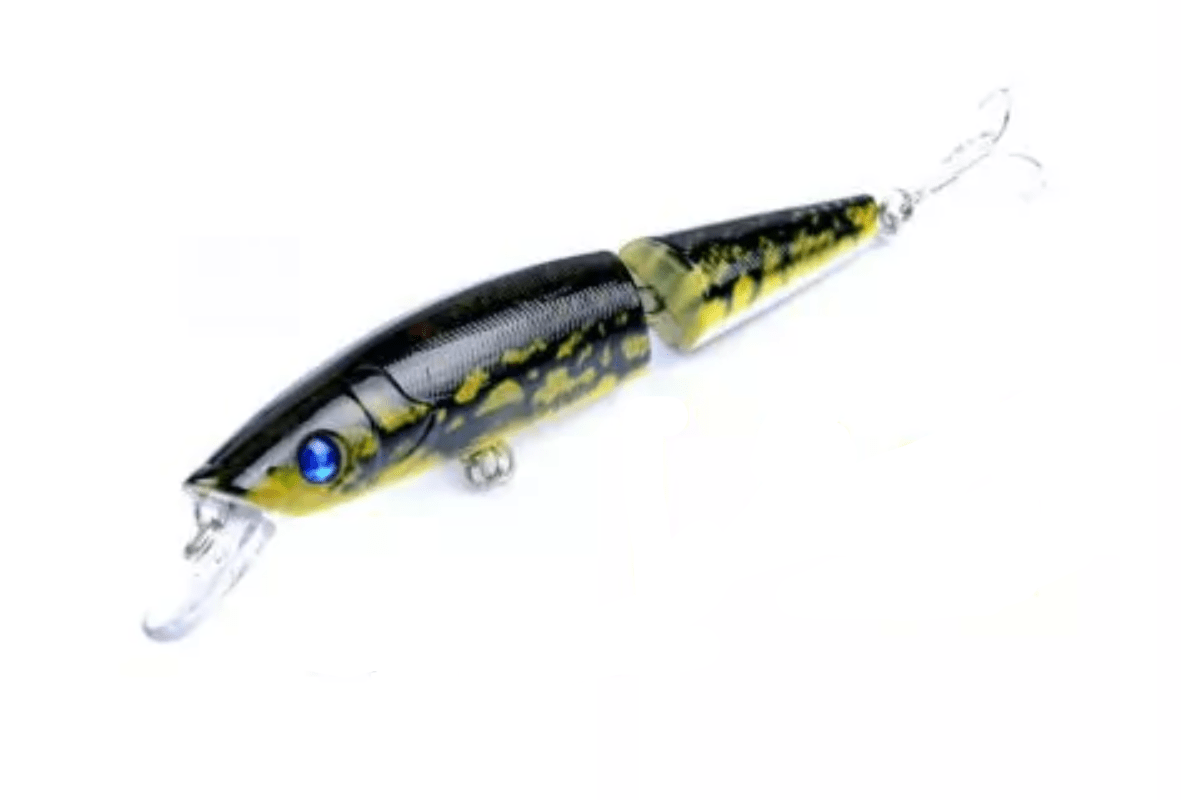 Benthic Fish Bone Series Jointed Hard Lure | J - 14 | Floating | 14 Cm | 22 Gm | - FishermanshubLeopard