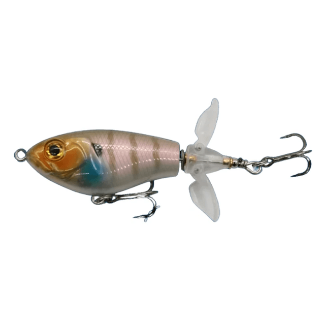 Benthic Fish Bone Series Plop Plop Fly Top Water Hard Lure | Floating | 9.5 Cm | 17 Gm | - FishermanshubOrange Tiger