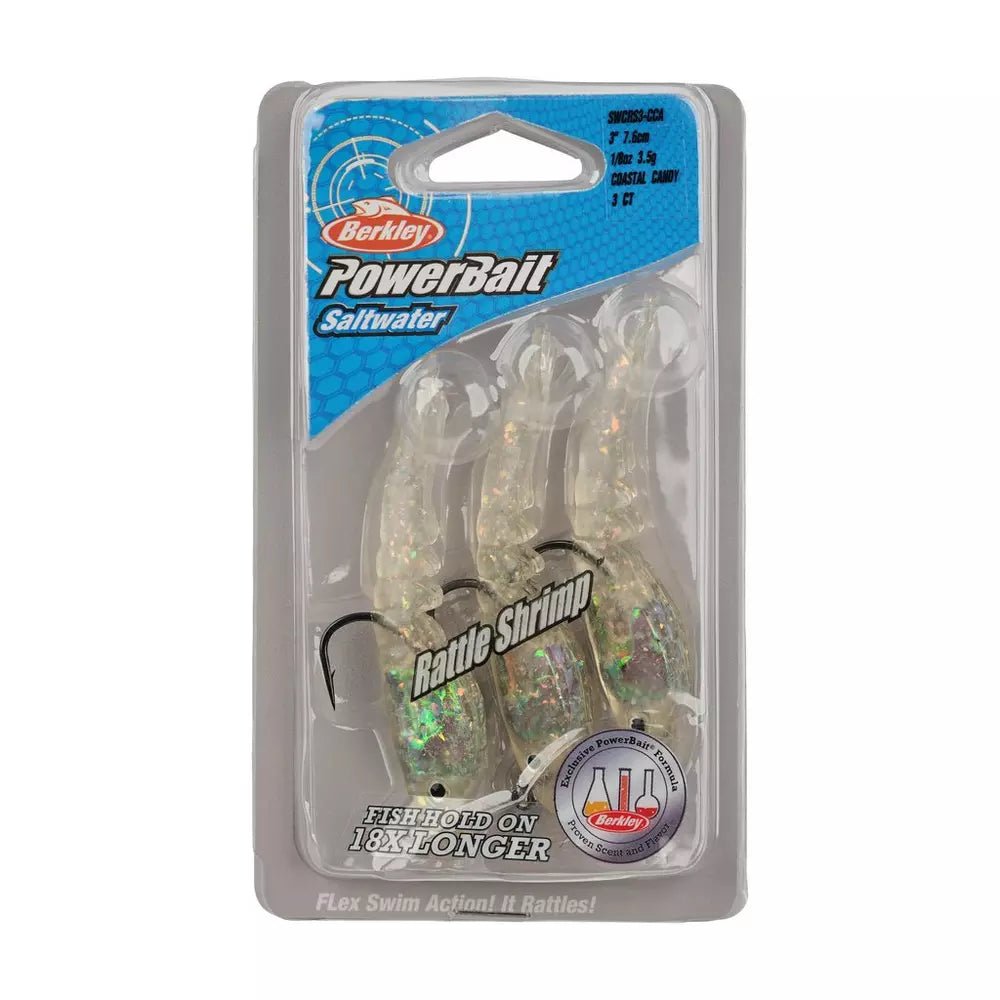 Berkley Powerbait Pre - Rigged Rattle Shrimp | 3 Inch, 3.5 Gm | 3.5 Inch, 7 Gm | 3 Pcs Per Pack | - Fishermanshub3 InchNew Penny