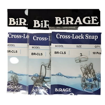 Birage Cross - Lock Snap | BR - CLS | 10 Pcs Per Pack | - Fishermanshub#0