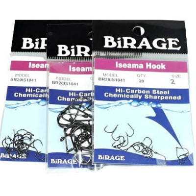 Birage Iseama Single Hook | BR201S1041 | 20 Pcs Per Pack | - Fishermanshub#2