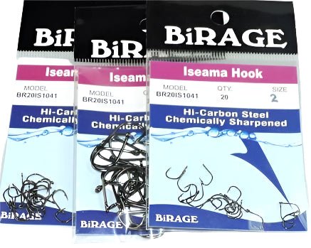 Birage Iseama Single Hook | BR201S1041 | 20 Pcs Per Pack | - Fishermanshub#2