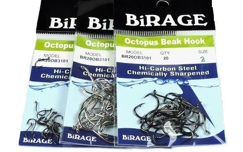 Birage Octopus Beak Single Hook | BR20OBH3101 | 20 Pcs Per Pack | - Fishermanshub#2