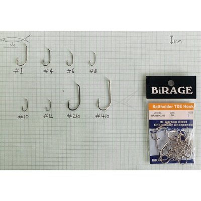 Birage Baitholder TDE Single Hook | Bent Ringed Eye | BR20BH3200 | 20 Pcs Per Pack | - Fishermanshub1
