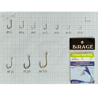 Birage Octopus Beak Single Hook | Out Turned Ringed Eye | BR20OBH3101 | 20 Pcs Per Pack | - Fishermanshub2