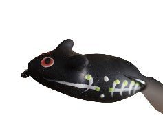 Bravvo Mouse Soft Topwater Frog Lures | 5.5Cm | 12Gm | - FishermanshubBlack
