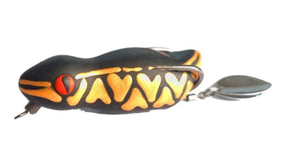 Bravvo Panda Soft Topwater Frog Lures | 6Cm | 13Gm | - FishermanshubGolden Black