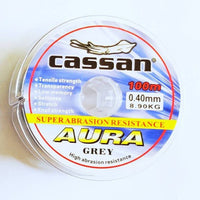 Cassan Aura Monofilament Line | 100 Mt | Green | Grey | Multicolour | 10 Connected Spool | - Fishermanshub0.50MM | 12.70Kg (27.9Lb)GreySingle Spool