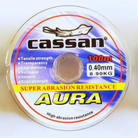Cassan Aura Monofilament Line | 100 Mt | Green | Grey | Multicolour | 10 Connected Spool | - Fishermanshub0.35MM | 6.80Kg (14.9Lb)MulticolourSingle Spool