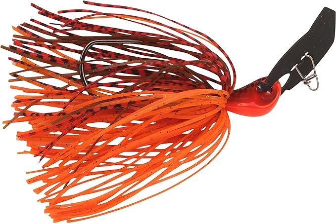 Chatter Bait with Hook Skirt - Orange