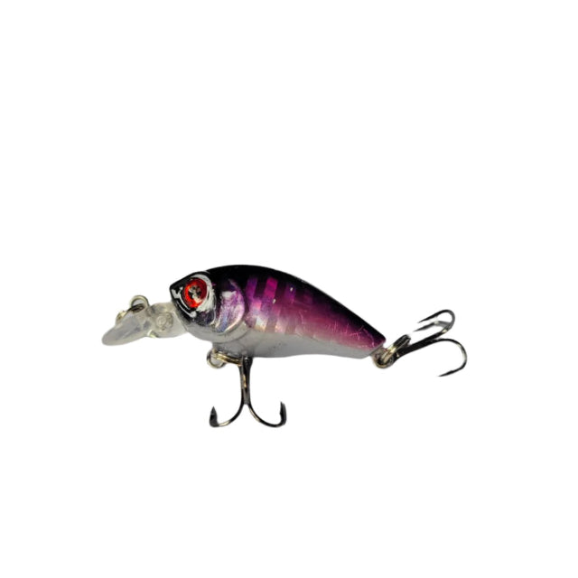 Sea Rock Crank Bait Fishing Hard Lure | Floating | 5 Cm | 3.9 Gm | - FishermanshubPurple Black