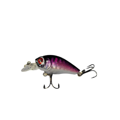 Sea Rock Crank Bait Fishing Hard Lure | Floating | 5 Cm | 3.9 Gm | - FishermanshubPurple Black
