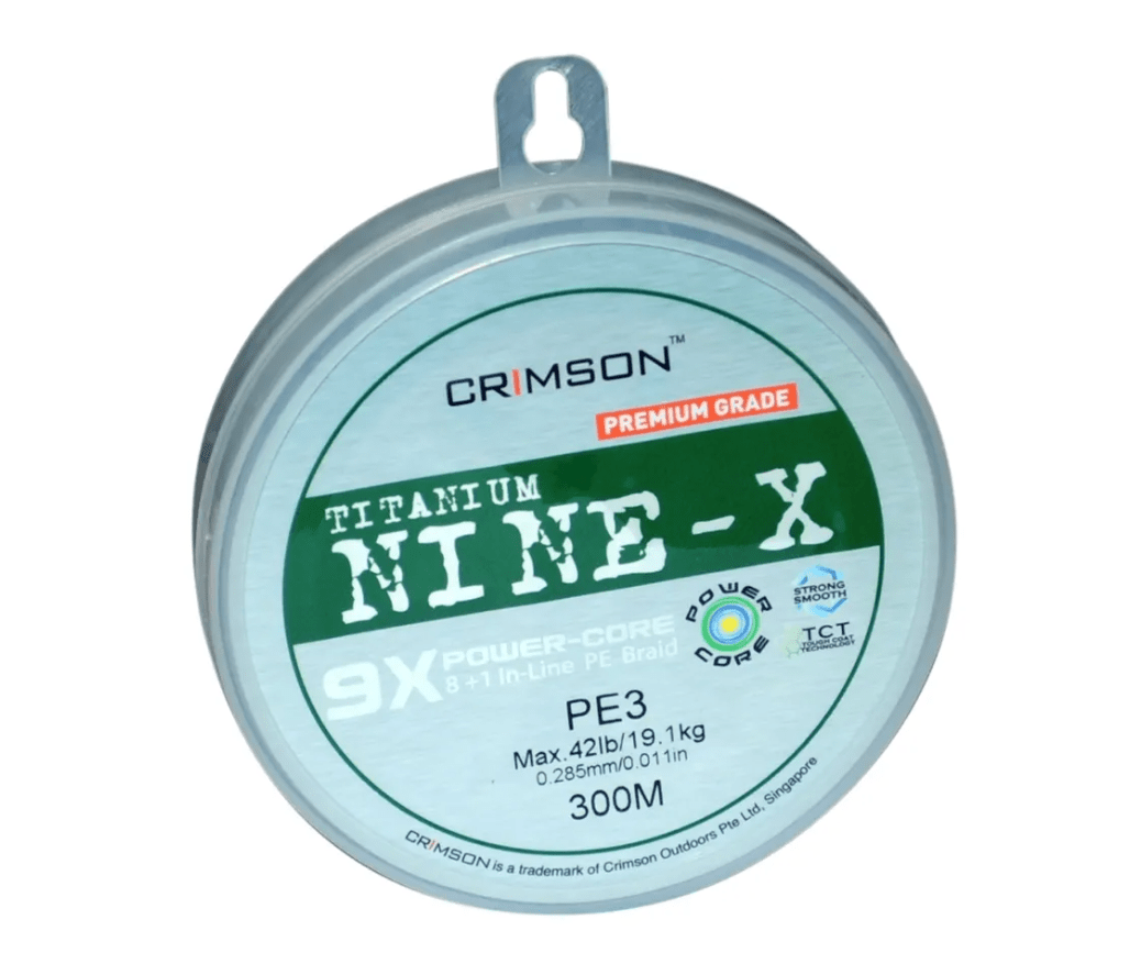 Crimson Titanium Nine X Braided Fishing Line | 300Mt / 328Yd | Dark Green | - Fishermanshub0.36MM | 30Kg (66Lb)