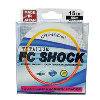 Crimson Titanium Fluorocarbon Shock Leader | 50Mt / 54.6Yd | Clear | - Fishermanshub0.28MM | 5.4Kg (12Lb)