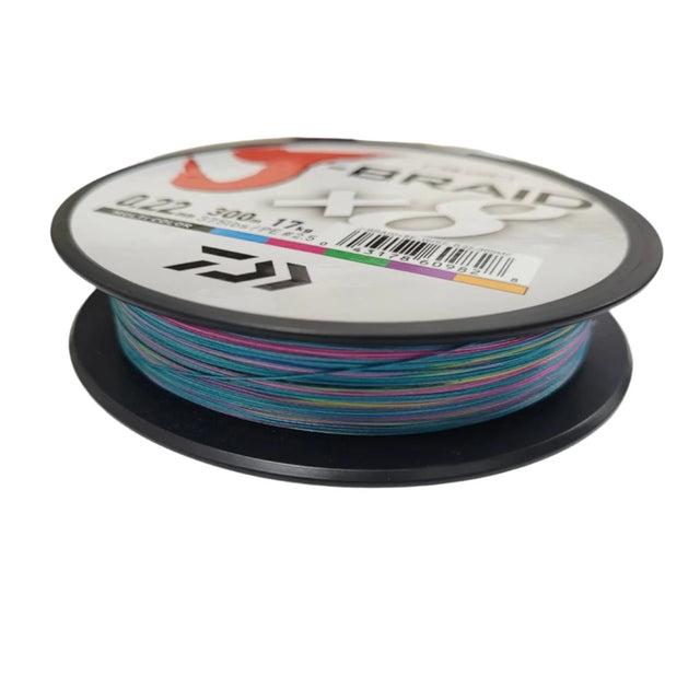 Daiwa J-Braid X8 Braided Fishing Line | 300Mt / 330Yd | Multicolor
