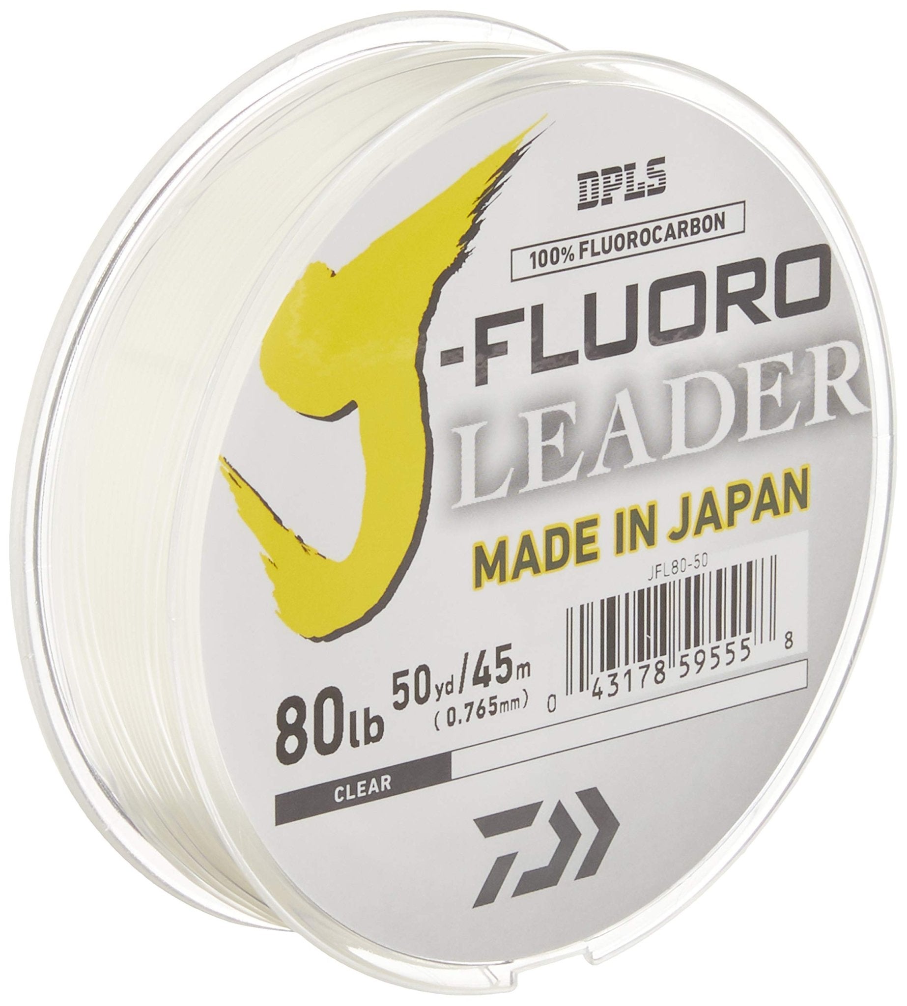 Diawa J - Thread Flurocarbon Leader Line | 50Mt / 55Yd | Clear | - Fishermanshub0.72MM | 27.2Kg (60Lb)