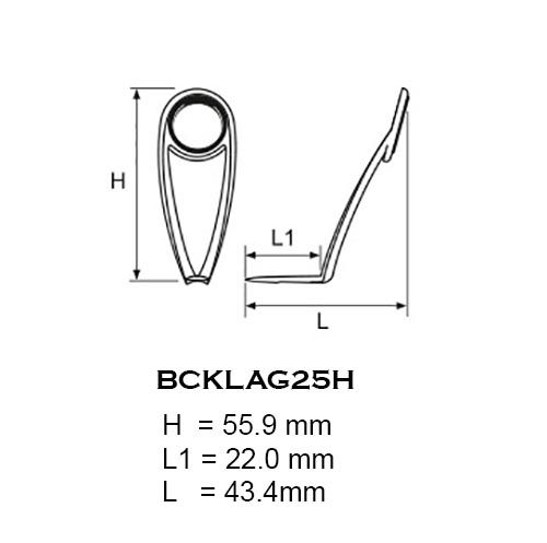 FUJI Alconite K - R Single Leg Guide | BCKLAG5.5L | BCKLAG25H | - FishermanshubBCKLAG25H