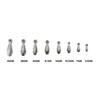Fishing Drop Shot Sinkers | Fishing Weights | 3.5 Gm | 21 Gm | 24 Gm | 28 Gm | 5 Pcs Per Pack | - Fishermanshub3.5Gm