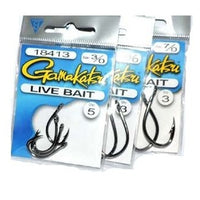 Gamakatsu Live Bait Heavy Wire Single Hook | 18415 | 3 - 4 Pcs Per Pack | - Fishermanshub#5/0
