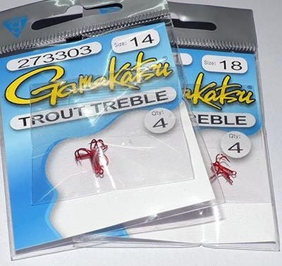 Gamakatsu Trout Treble Red Hook | 273303 | 4 Pcs Per Pack