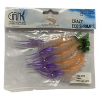 Gfin Crazy Eco Shrimp Soft Plastic Baits | 5 Inch | 7 Gm | 5 Pcs Per Pack | - FishermanshubJelly Prawn