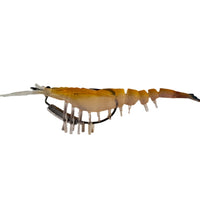 Gfin Crazy Shrimp Soft Plastic Baits With Jig Head | 5 Inch | - Fishermanshubblack Eyed Orange